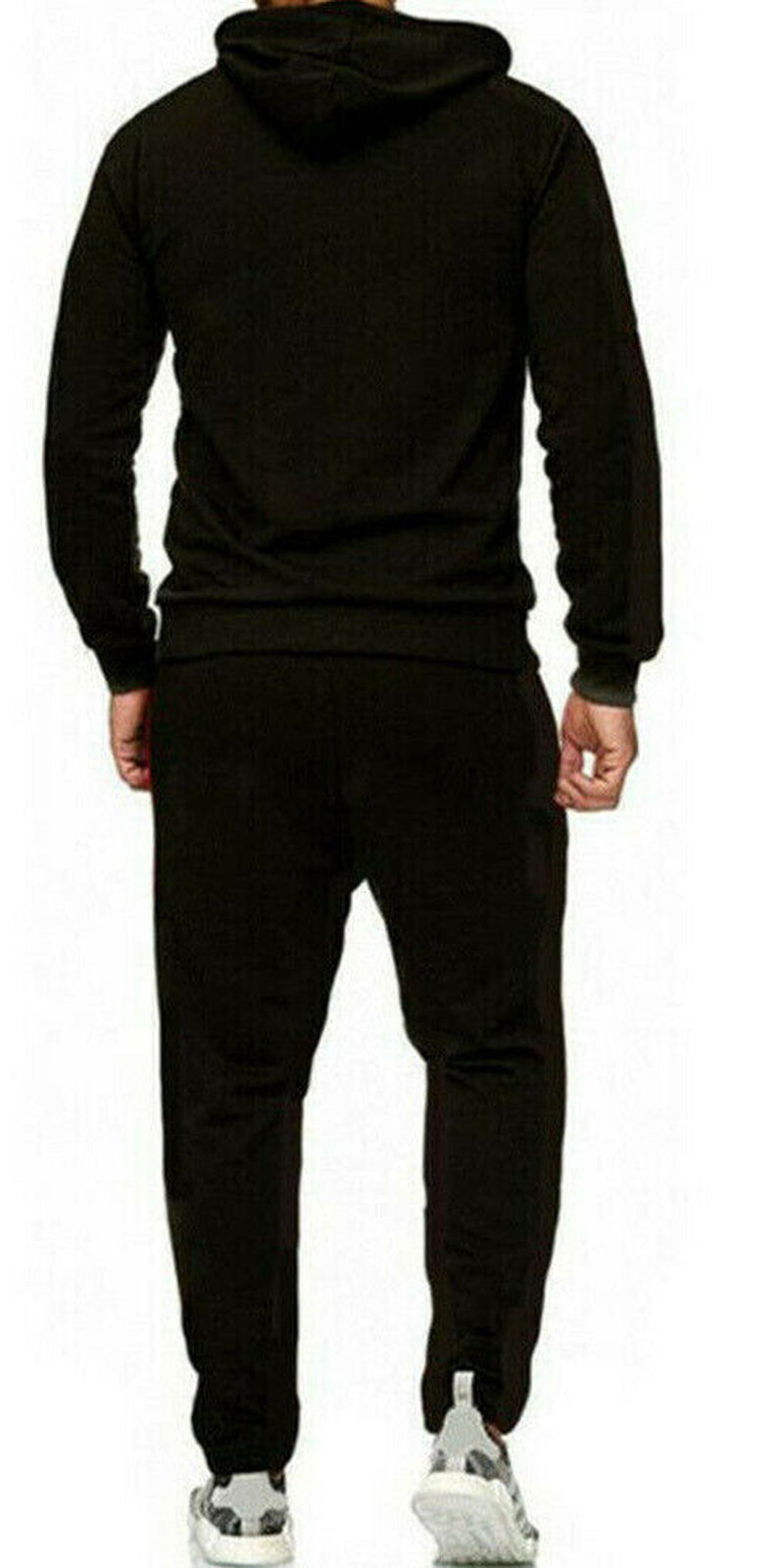 New Mens Pullover Tracksuit Hoodie Jogging Bottoms Set Stretch Sweater Jogger