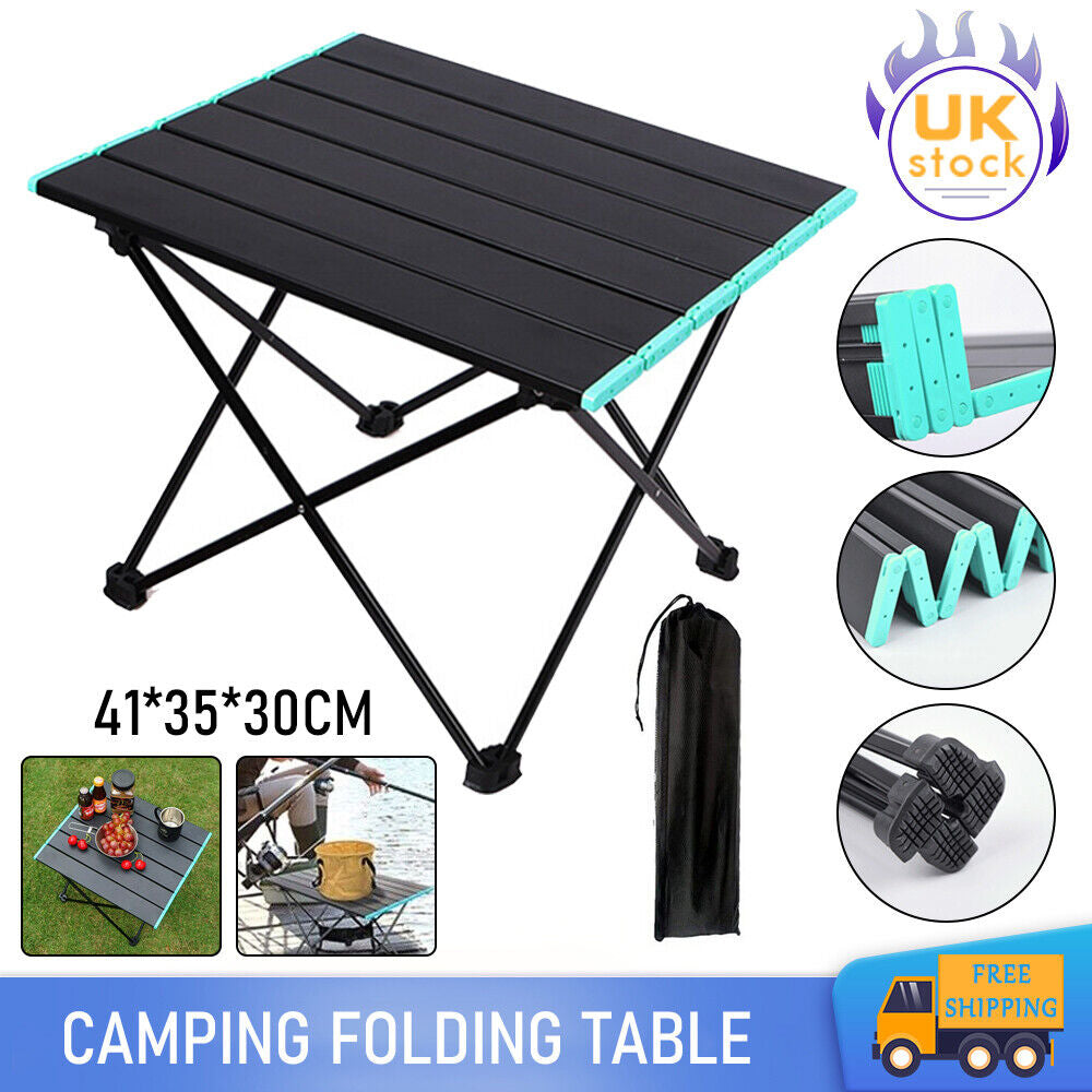 Folding Camping Tables with Carry Bag Portable Garden Picnic BBQ Beach Fishing