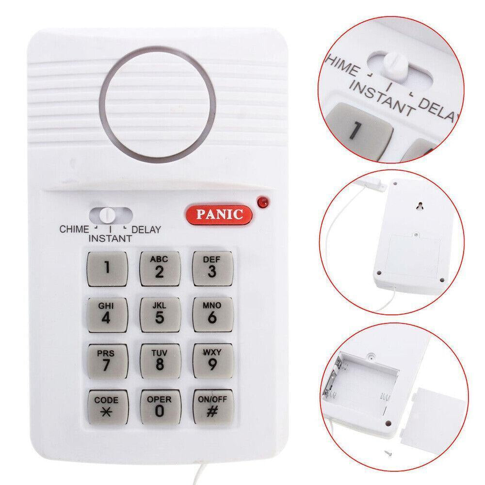 Wireless Door Alarm Shed Garage Caravan Burglar Home Security Keypad Loud Alarm