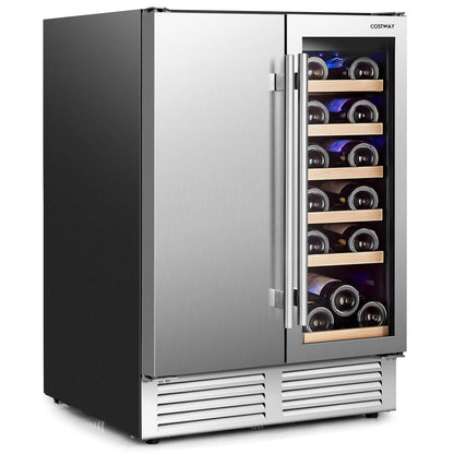 Dual-Function Beverage and Wine Cooler with High-Powered Compressor