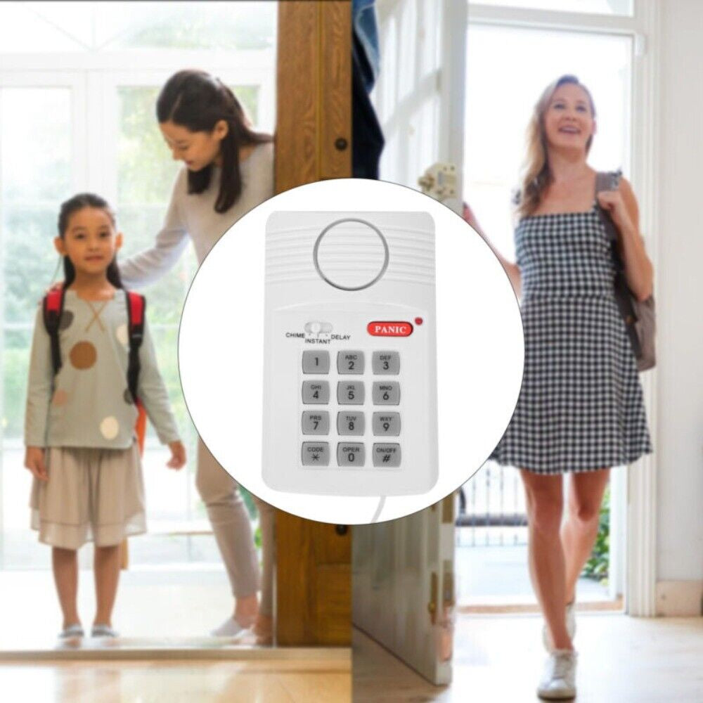 Wireless Door Alarm Shed Garage Caravan Burglar Home Security Keypad Loud Alarm