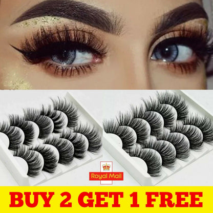 5 Pair🔥3D Mink🔥False Eyelashes🔥Wis