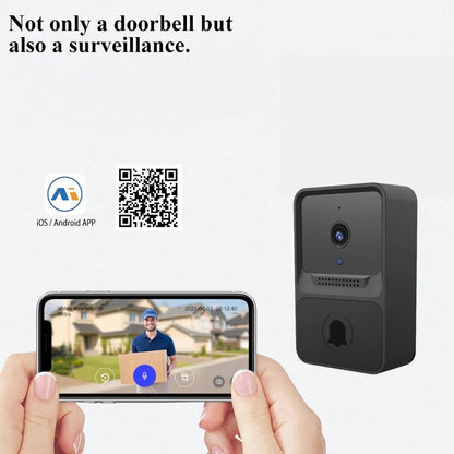 "Smart Wireless Doorbell with HD Camera and Night Vision for Home Security"