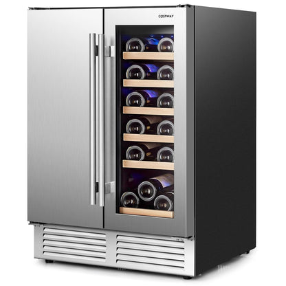 Dual-Function Beverage and Wine Cooler with High-Powered Compressor