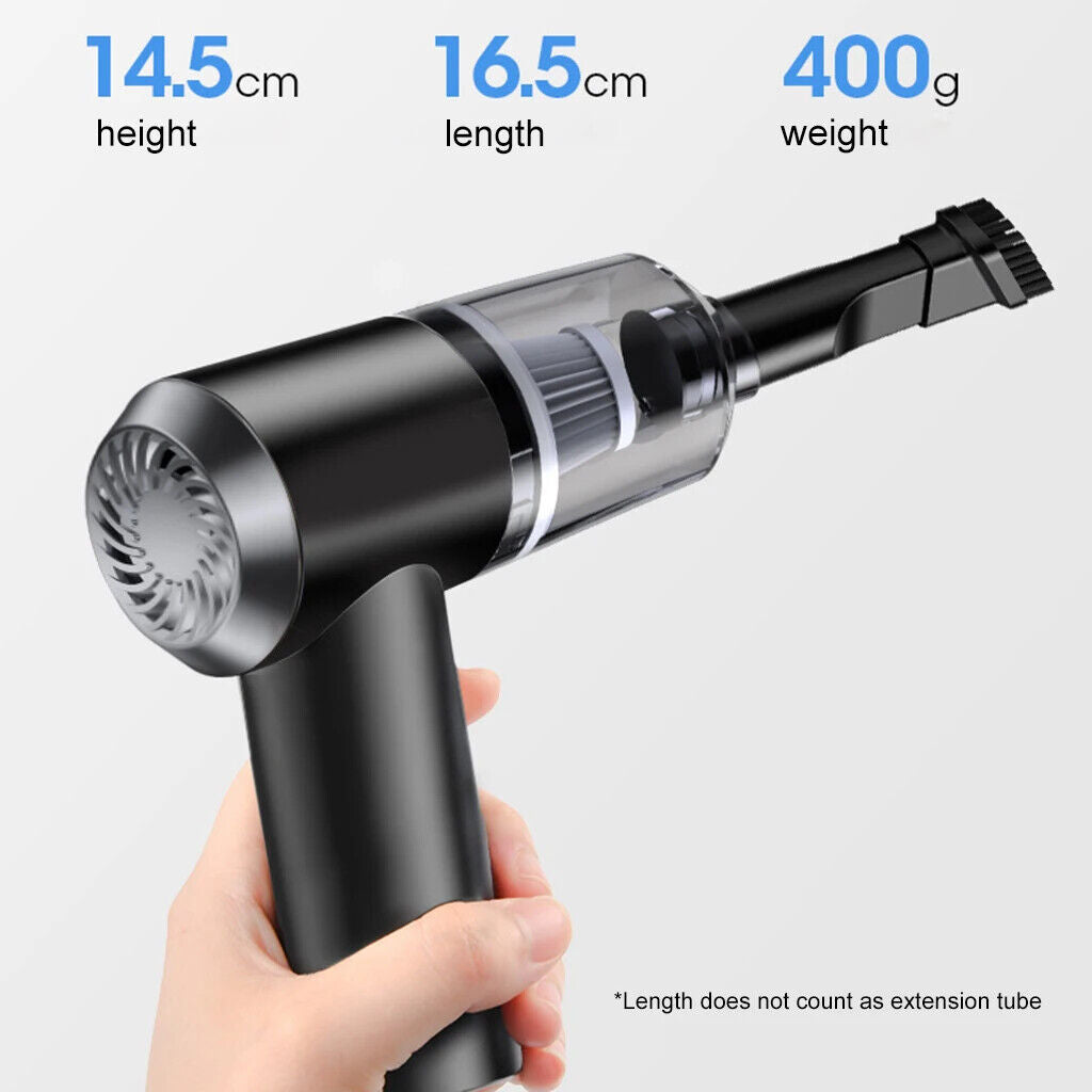 "Portable Rechargeable Wireless Car Vacuum Cleaner with Mini Power Suction"