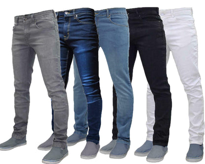 MEN FLEX SKINNY JEANS STRETCH SLIM FIT DENIM PANTS ALL WAIST & LENGTH ALL SIZES