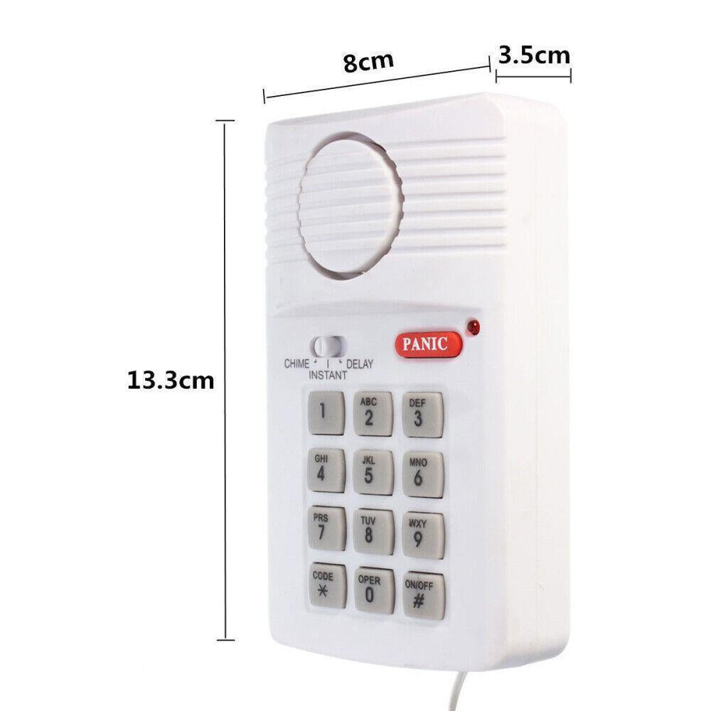 Wireless Door Alarm Shed Garage Caravan Burglar Home Security Keypad Loud Alarm