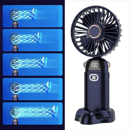 Portable Mini Hand-Held Fan Folding Desk Fan Cooler Cooling USB Rechargeable Fan