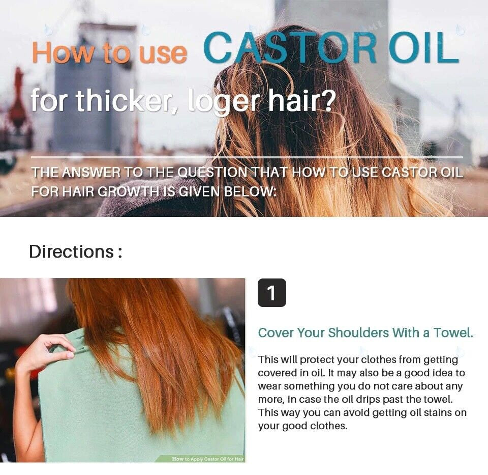 "Organic Castor Oil for Luxurious Hair Growth and Body Care"