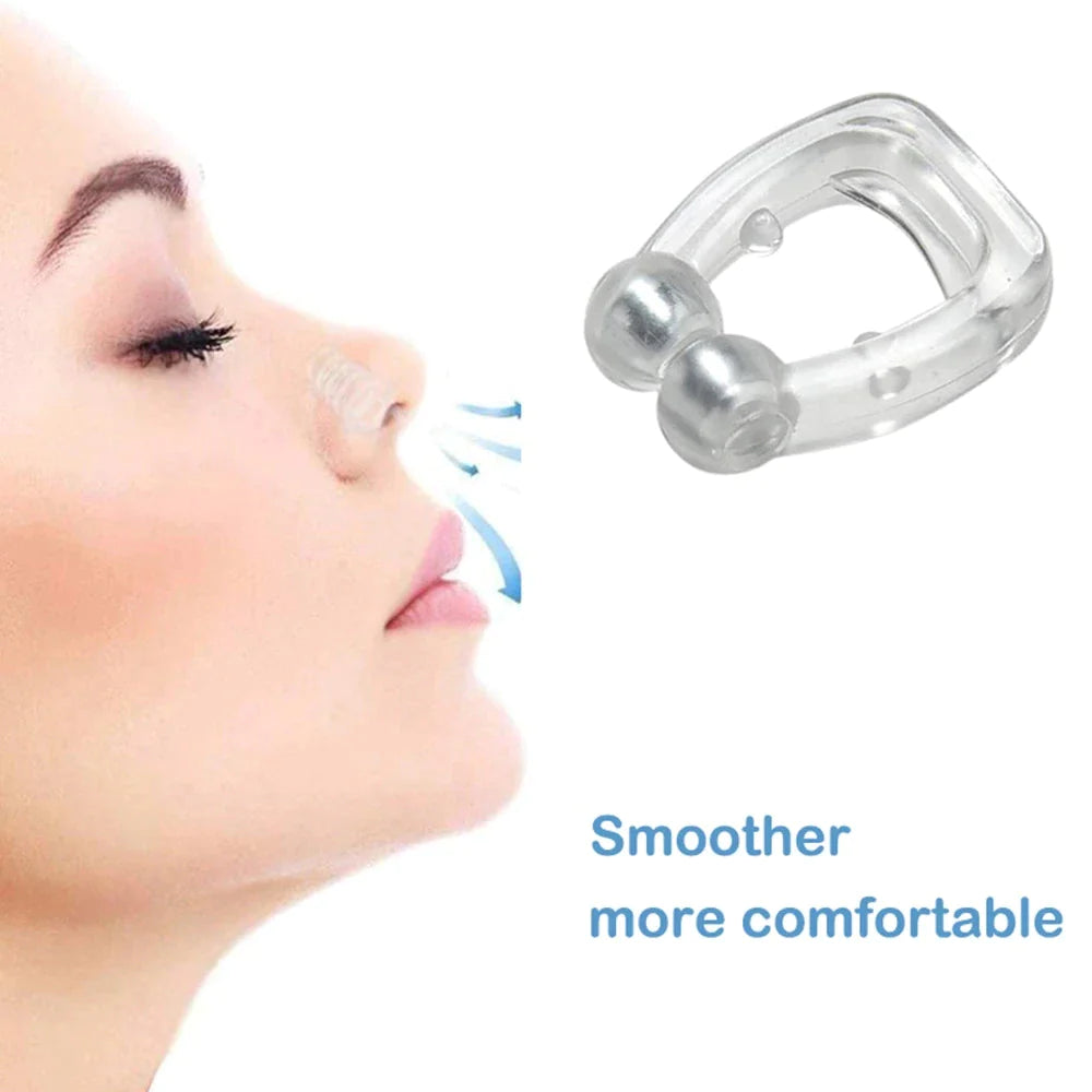 Magnetic anti Snore Device Stop Snoring Nose Clip Easy Breathe Improve Sleeping Aid Apnea Guard Night Device with Case 1/2/4PCS