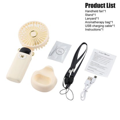 Portable Mini Hand-Held Fan Folding Desk Fan Cooler Cooling USB Rechargeable Fan