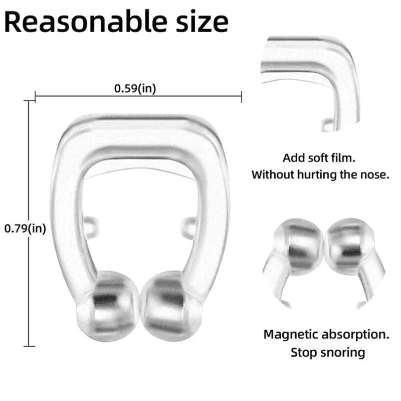 Magnetic anti Snore Device Stop Snoring Nose Clip Easy Breathe Improve Sleeping Aid Apnea Guard Night Device with Case 1/2/4PCS